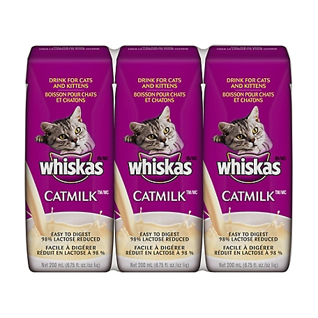 Whiskas CATMILK PLUS Milk Drink for Cats and Kittens, 6.75 oz., Pack of 3