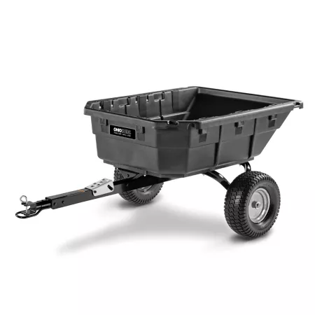 Ohio Steel towable behind 15 cu ATV and Lawn/Garden Hybrid Polyethylene Swivel Dump Cart 1 250 lb Capacity Mower Attachments