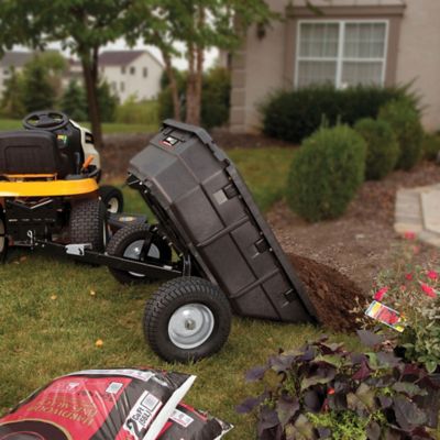Image showing  Tow-Behind 15 cu. ft. Hybrid ATV and Lawn/Garden Poly Swivel Dump Cart, 1,250 lb. Capacity