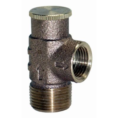 Water Source Brass Relief Valve for Use with Well Pressure Tanks, 1/2 in.