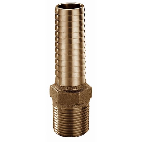 Water Source Brass Extra-Long Male Insert Adapter, 1-1/4 in.