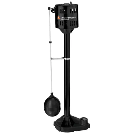 CountyLine 1/3 HP Thermoplastic Electric Pedestal Sump Pump with Vertical Switch 3 480 GPH Sump Pumps