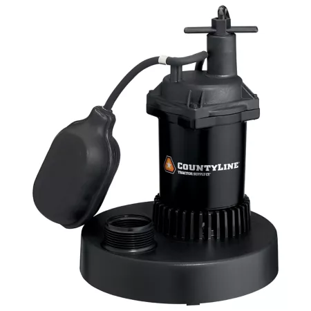 CountyLine 1/4 HP Thermoplastic Electric Submersible Sump Pump with Captive Switch 2 880 GPH Sump Pumps