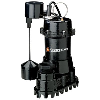 CountyLine 1/3 HP Electric Cast Iron Submersible Sump Pump with Vertical Switch, 3,300 GPH