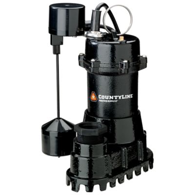 CountyLine 1/2 HP Electric Cast Iron Submersible Sump Pump with Vertical Switch, 4,200 GPH