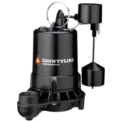 CountyLine Superior Cast Iron Submersible Sump Pump with Vertical Switch, 1/2 HP