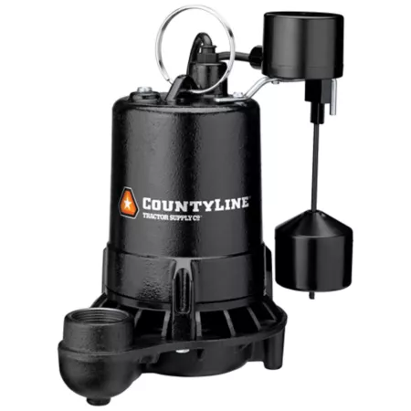 CountyLine Superior Cast Iron 1/2 HP Electric Submersible Sump Pump with Vertical Switch 4 800 GPH Sump Pumps