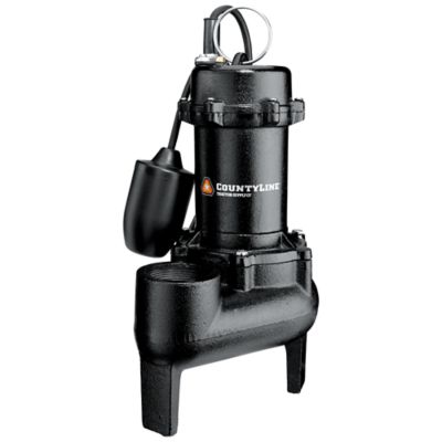 CountyLine 1/2 HP Cast-Iron Sewage Pump with Tethered Switch