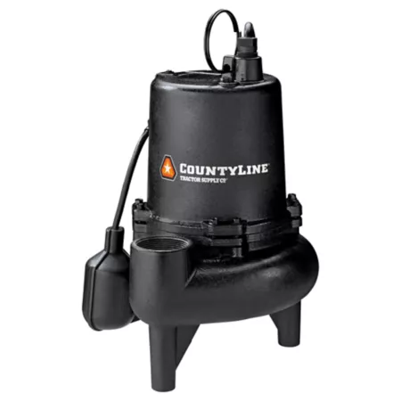 CountyLine 3/4 HP 115V Cast Iron Electric Sewage Pump with Captive Switch Sump Pumps