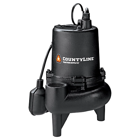 CountyLine 3/4 HP Cast-Iron Sewage Pump with Tethered Switch
