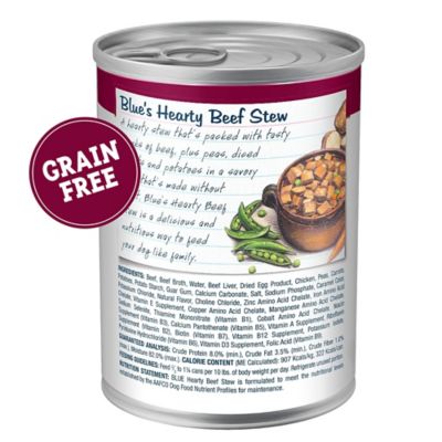 Image showing  Blue's Stew Adult Natural Grain-Free Hearty Beef Stew Recipe Wet Dog Food, 12.5 oz.