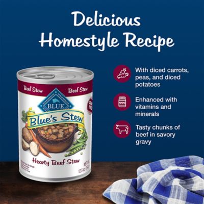 Image showing  Blue's Stew Adult Natural Grain-Free Hearty Beef Stew Recipe Wet Dog Food, 12.5 oz.
