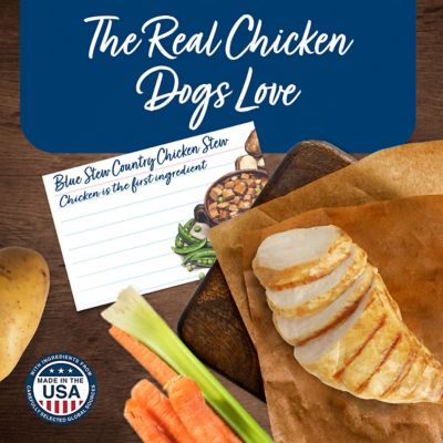 Image showing  Blue's Stew Natural Wet Dog Food, Made with Natural Ingredients, Country Chicken Stew, 12.5-oz. Can