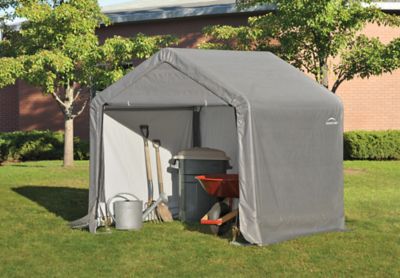 Image showing  6 x 6 x 6ft. Shed-in-a-Box Peak Style Portable Shed, Gray