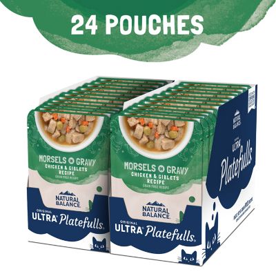 Image showing  Platefulls Chicken & Giblets Recipe Morsels in Gravy Wet Cat Food, 3 oz.
