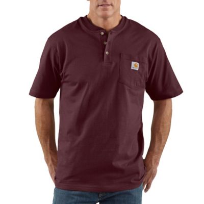 Carhartt Men's Loose Fit Heavyweight Short-Sleeve Pocket Henley T-Shirt, K84-HA9