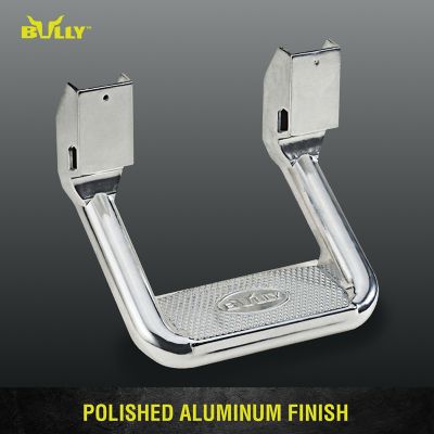 Bully Universal Aluminum Single Truck Bed Side Step, Polished, Mounting Brackets Included