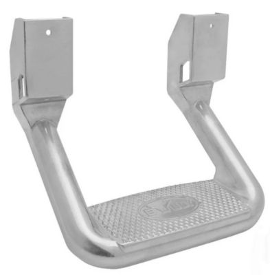 Image showing 5 th Bully 12.3 in. x 10.75 in. x 6 in. Universal Aluminum Single Truck Bed Side Step, Polished, Mounting Brackets Included