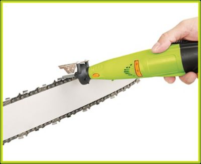 Image showing  9.6V Battery-Operated Handheld Chainsaw Chain Sharpener, 10 Variable Speeds, 3 Grinding Stones CS-96V