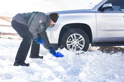 Compact Auto Emergency Snow Shovel Perfect for cars trucks and SUVs 