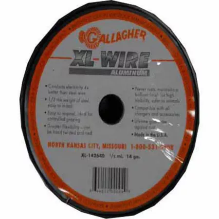 Gallagher 2 640 ft XL Aluminum Fence Wire 14 Gauge Electric Fence Wire & Tape