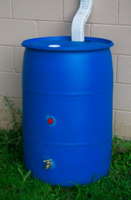 Image showing  Rain Barrel Big Blue 55 Gal