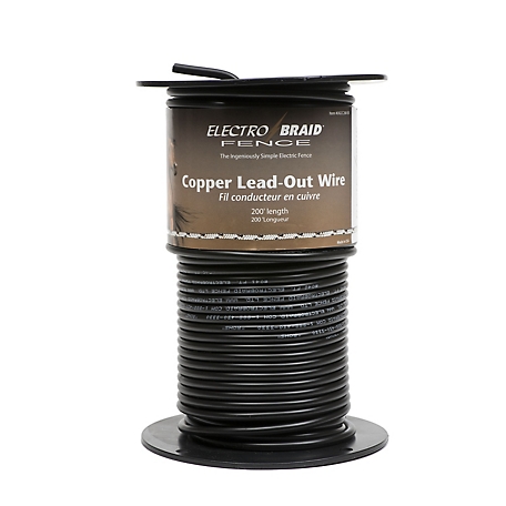 ElectroBraid 200 ft. High-Voltage Insulated Copper Lead Out Fence Wire, Withstands 15,000V, 14 Gauge