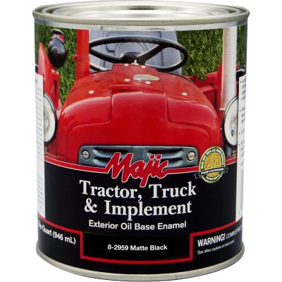 Image showing  1 qt. Matte Black Tractor Truck & Implement Enamel Paint