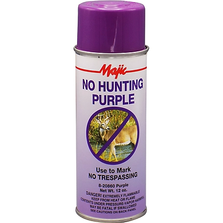 Majic 11 oz. No Hunting Purple No Hunting Spray Paint at Tractor