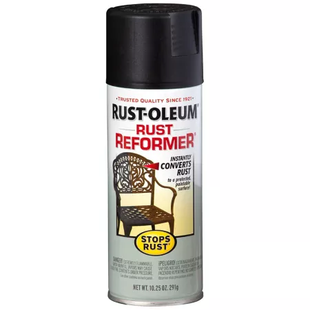 Rust-Oleum 10.25 oz Black Stops Rust Reformer Spray Flat Rust Stain Removers