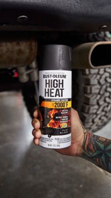Image showing  12 oz. Black Automotive High-Heat 2000 Degree F. Spray Paint, Flat