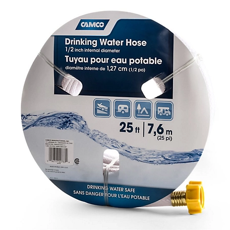 Camco TastePURE Drinking Water Safe Garden Hose, 25 ft. x 1/2 in.