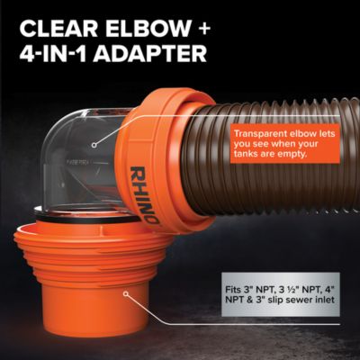 Image showing 5 th Camco RhinoFlex Sewer Hose Kit with Swivel Fittings, 15 ft.