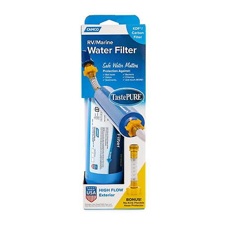 Camper RV Water Filter Hose Protector Inline Reduce Bad Taste Odor