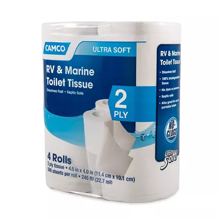 Camco TST 2-Ply Bathroom Tissue 4 Count RV Parts