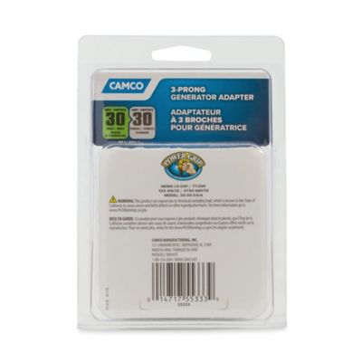 Image showing 8 th Camco 30M/30F AMP 3-Prong Generator Adapter