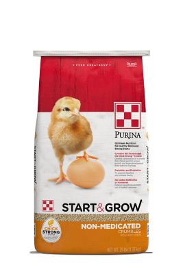 Purina Start and Grow Non-Medicated Crumbles Chick Feed, 25 lb. Bag