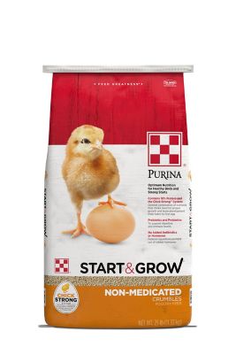 Purina Start and Grow Non-Medicated Chick Feed Crumbles, 25 lb. Bag