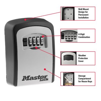 Image showing  3-1/4 in. (83 mm) Set-Your-Own-Combination Wall Lock Box