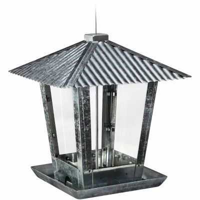 Image showing  8 lb. Tin Roof Hopper Bird Feeder