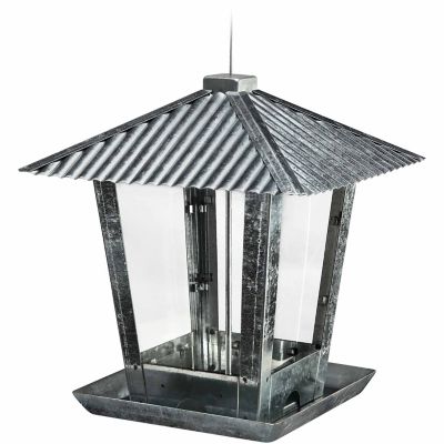 Image showing  8 lb. Tin Roof Hopper Bird Feeder