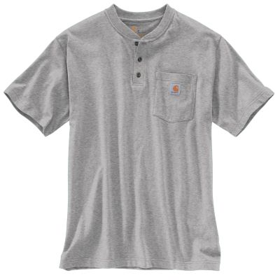 Carhartt Men's Heavyweight Loose Fit Short-Sleeve Pocket Henley T-Shirt