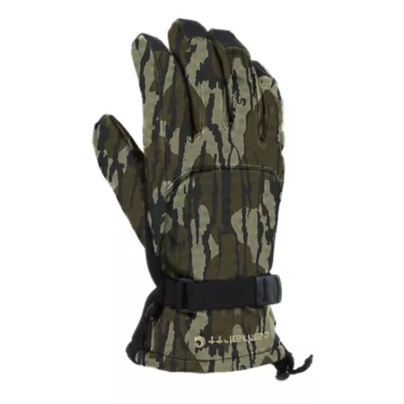 Carhartt Men's FastDry Gauntlet Camo Polyester Work Gloves 1 Pair Work Gloves