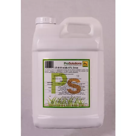 ProSolutions 2.5 gal 1-5 acres of 15-0-0 fertilizer with 6% iron Fertilizers