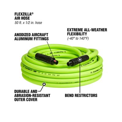 Image showing  1/2 in. x 50 ft. PVC/Rubber Air Hose with 3/8 in. MNPT Fittings, 300 PSI