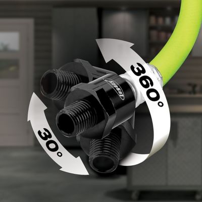 Image showing  3/8 in. x 2 ft. Whip Hose with Ball Swivel, 300 PSI