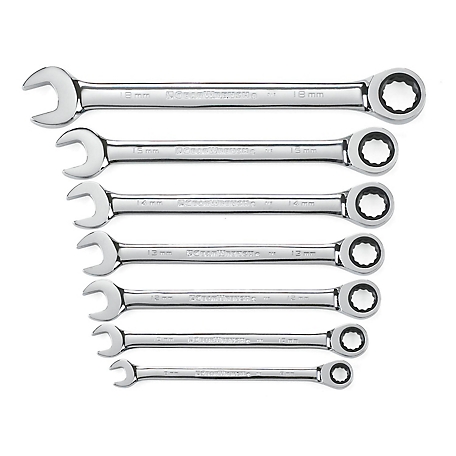 GearWrench Metric Ratcheting Wrench Set, 7 pc.