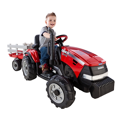 Peg Perego Case IH Magnum 12V Tractor and Trailer Ride-On Toy