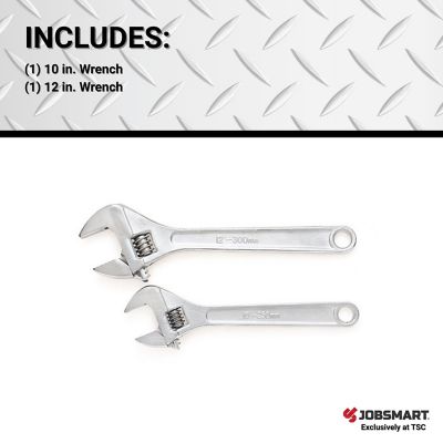 Image showing  10 in. and 12 in. Adjustable Wrench Set, 2 pc.