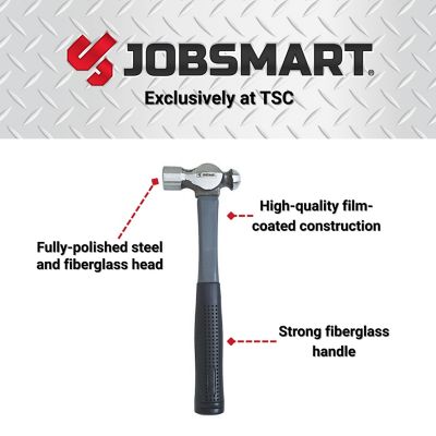Image showing  16 oz. 11 in. Fiberglass Handle Ball Peen Hammer